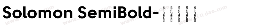 Solomon SemiBold字体转换